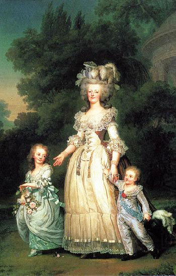 Marie Antoinette with her children G - Adolf-Ulrik Wertmuller - Click Image to Close